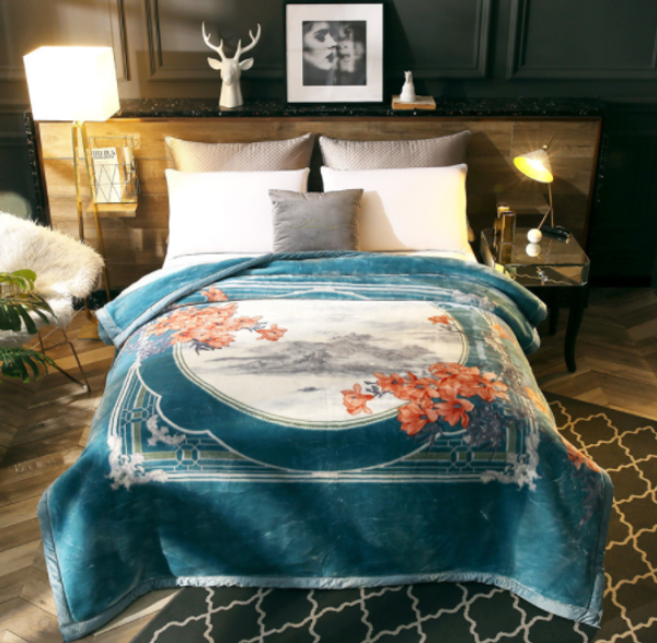 

high-end winter super soft raschel blanket thick double-layer double crystal blanket