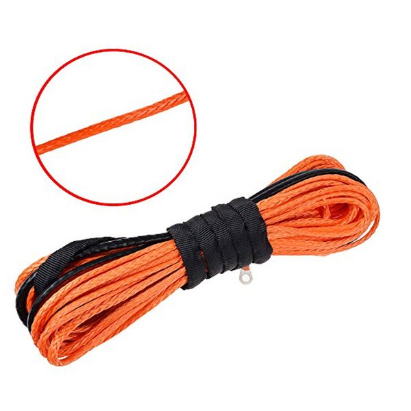 

1/2" x 100' orange synthetic winch line cable rope 25000+ lbs with sheath (atv utv 4x4 4wd offroad