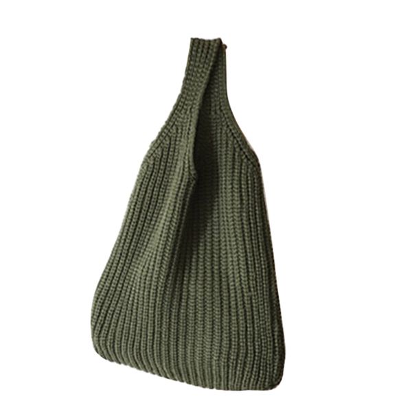 

new comfortable woolen woven knitted bag handbags fashionable simple ladies totes shoulder handbag crochet bag women girl bags