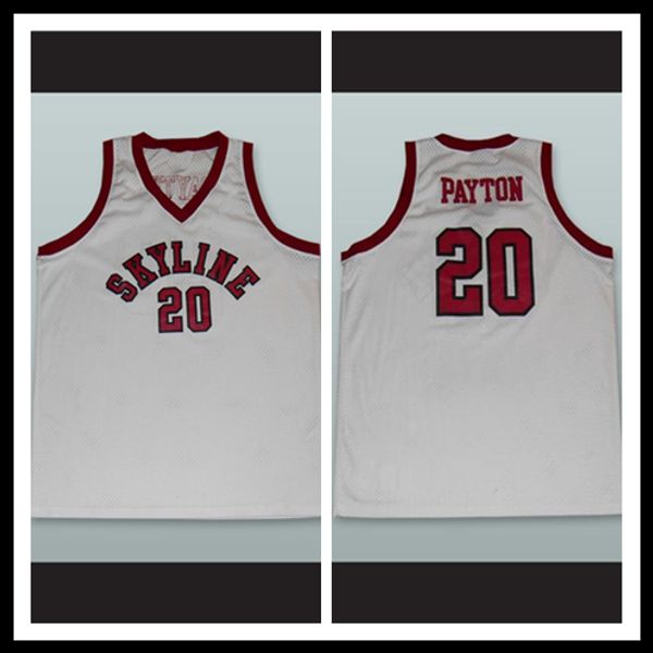 

Gary Payton 20 Skyline High School Basketball Jersey White