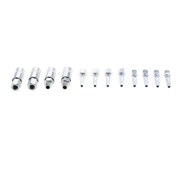

12 pieces air line hose coupler fitting 1/4'' bsp thread connector for car