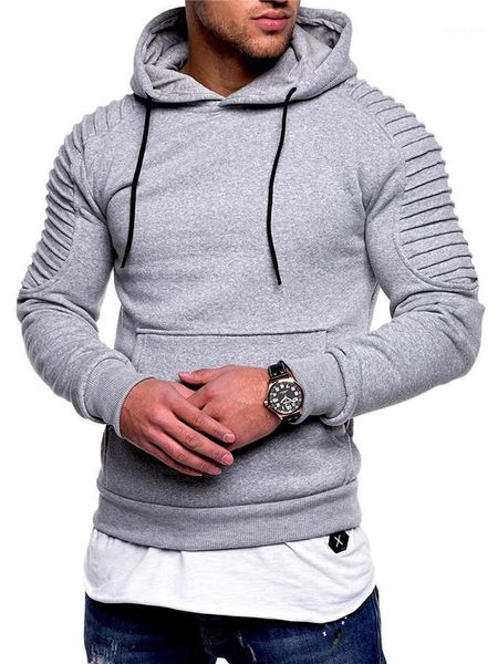 

mens hoodies spring autumn thick sports mens sweatshirts fitness pullover slim male clothing plus size fold, Black