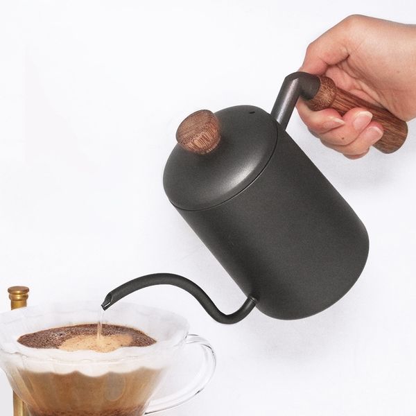 

абуйте-600мл шток чайник long конкретизируйте носик чайник с деревянной ручкой