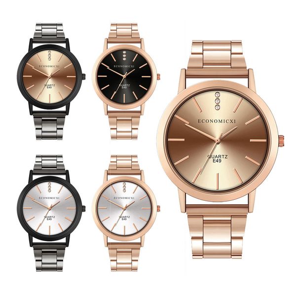 

mens quartz watch stainless steel business fashion quartz watches precise time charming elegant gentleman, Slivery;brown