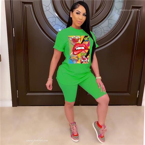 

sport tracksuit 2 piece set summer letter print short sleeve crop tshirt pants suit jogging outfit club matching set plus size womens, White;black