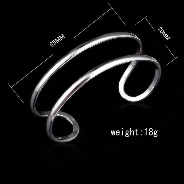 

jewelry silver-plated double-wire bracelet wholesale fashion handwear high-quality bracelet, Black