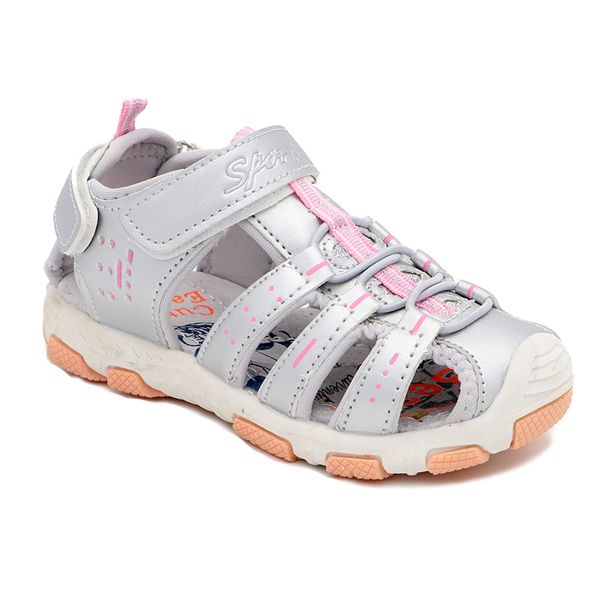 

elegant girls sandals summer fashion cutout rubber bottom children shoes new studant sport shoes closed toe girls sandals t200411, Black;red