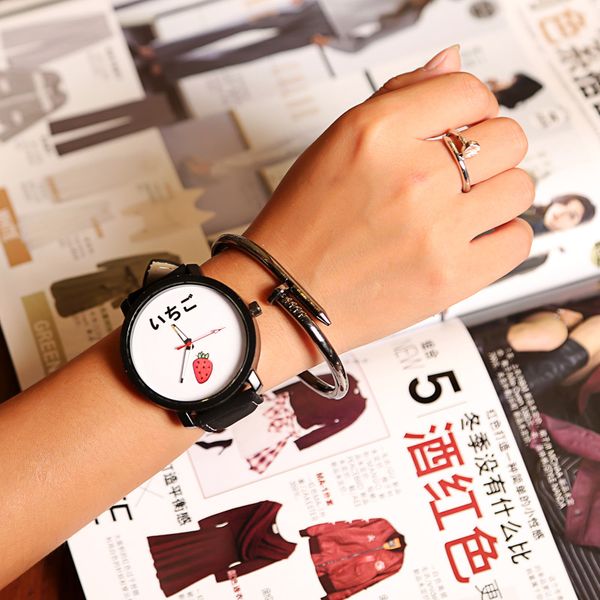 

flamingo pattern quartz watch leather strap metal dial watches dress accessories, korea trend ulzzang wind's watch belt f, Slivery;brown