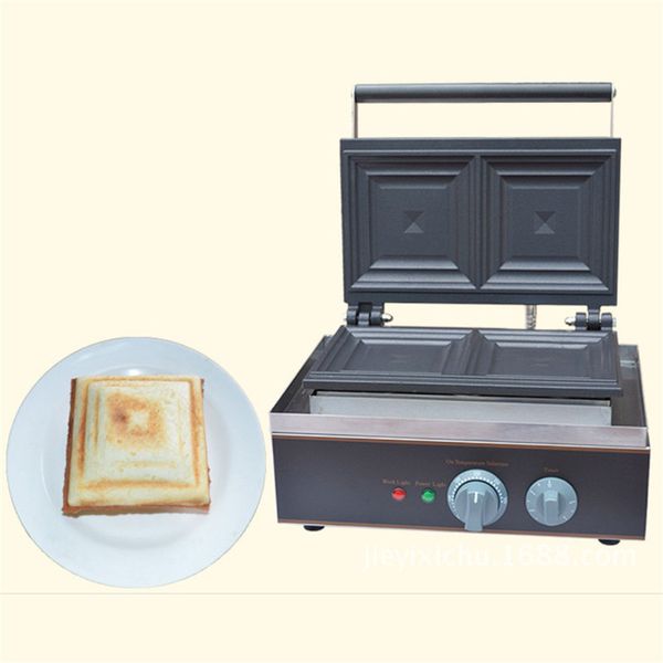 BEIJAMEI Hochwertiger elektrischer Belgischer Waffelautomat 1550 W Kommerzielle Sandwich-Quadratwaffelmaschine für Bäckereimaschinen