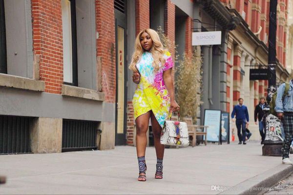 

women summer dresses one-piece colorful club designer dresses casual women personality split dress female clothing, Black;gray