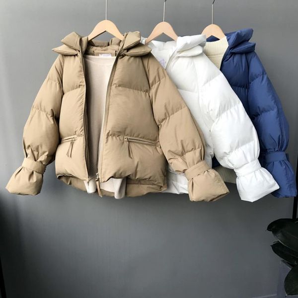 

new arrival fashion brand winter bread style thicker down cotton coat female pure color hooded warm down cotton coat wq410 warm, Black