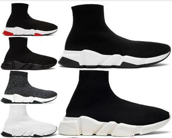 

platform speed trainer paris luxury knit sock shoes triple black white red fashion boots designer sports runner men women casual sneakers