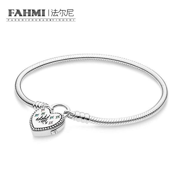 

fahmi 100% 925 sterling silver 1:1 597993pczmx fantasyland castle heart bracelet diy beaded charm limited edition exclusive sale 11, Black