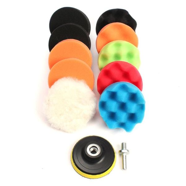 

11pcs 7 inch set car beauty sponge polishing pad buffing waxing polishing sponge pads kit set for car polisher