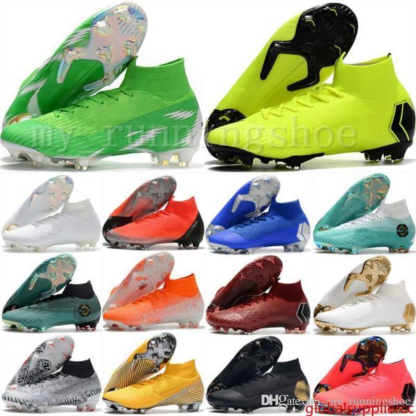 

mercurial superfly vi 360 elite fg kj 6 xii 12 cr7 ronaldo neymar mens women high soccer shoes football boots cleats