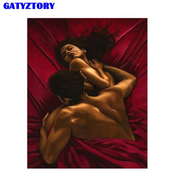

gatyztory 60x75cm frame diy painting by numbers kit figure picture wall art canvas painitng handpainted for home decor gift art
