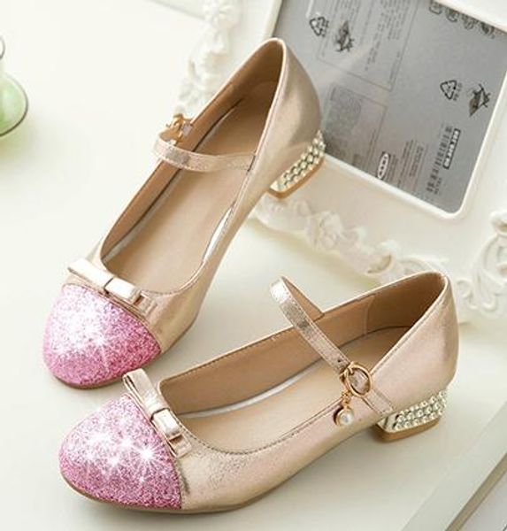 

women's shoes in spring and autumn low heel round head bowknot@2244, Black