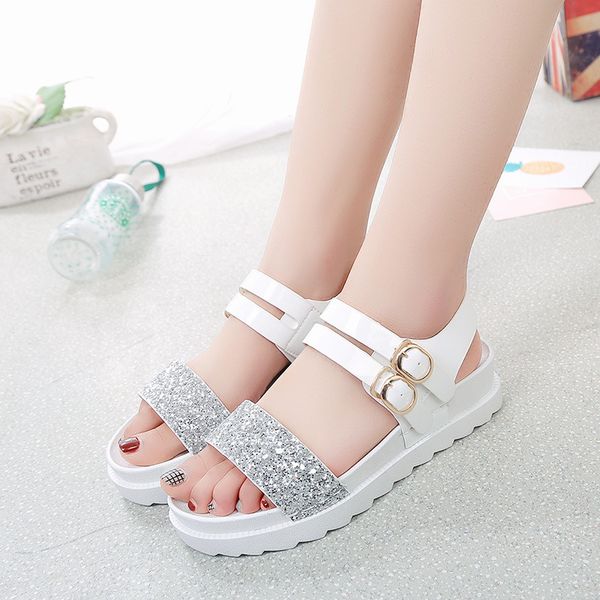 

shoes woman sandals 2019 elegant thick bottom flat sandals women outdooor comfortable women shoes zapatos de mujer, Black