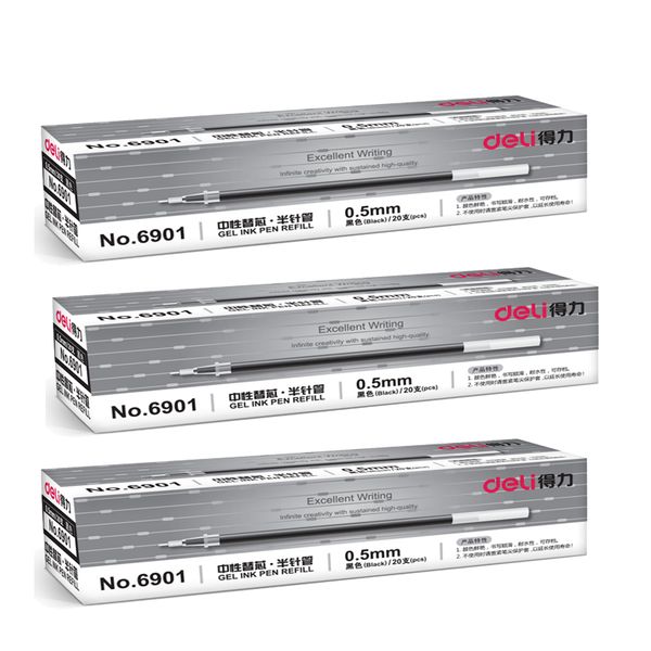 

гастроном гель чернила ручки запасной 60pcs много стандартной полурукава запасная ручка половина иглы головка 0,5 мм 131 * 5,5 мм 6901, Black;red