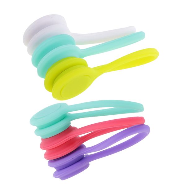 

6 pieces silicone earphone cable winders wrap corder organzier string tidy