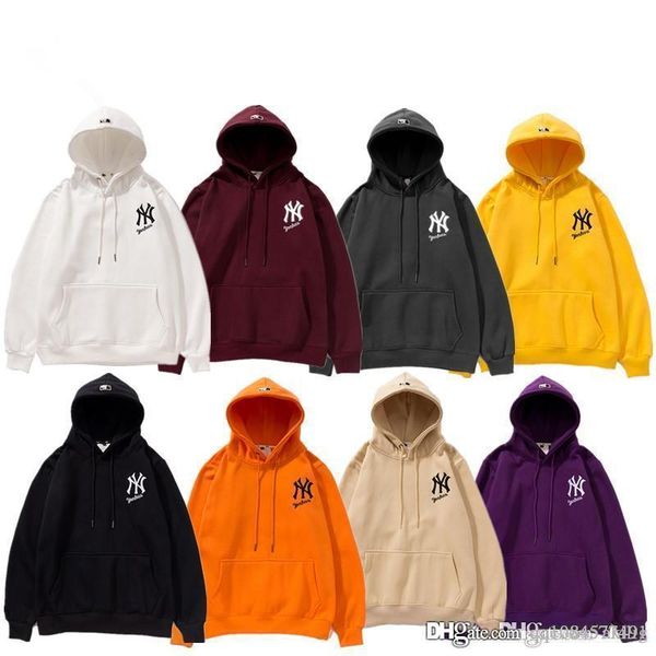 

fashion mens pure color hoodies embroidery embroidered hoodie lapel flight male tide multicolor hoodie men 's couples hooded jacke, Black