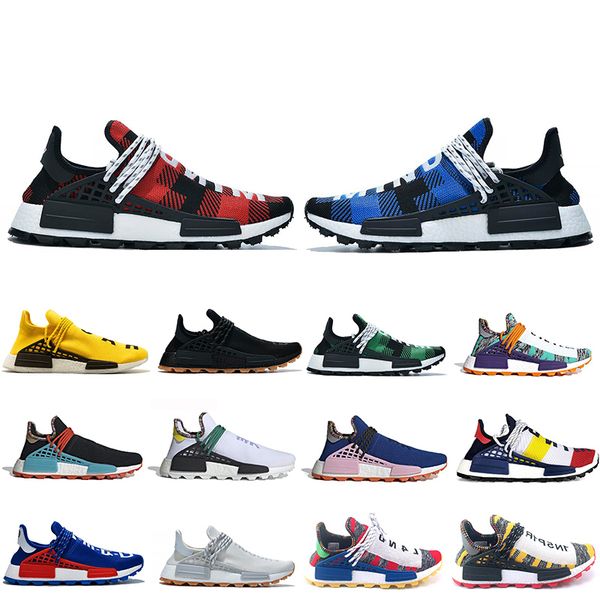 

discount human race hu trail pw running shoes pharrell williams cream nerd know soul women mens trainers sports sneakers 36-45