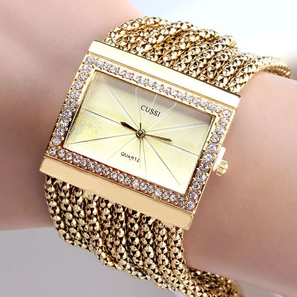 

selling selling womens fashion fashion watch square foreign trade bracelet factory direct crystal watch, Slivery;brown