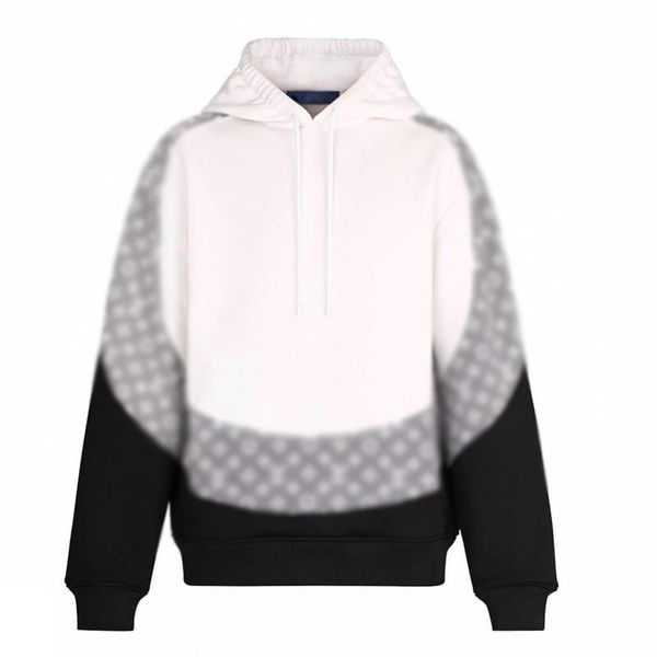 

19fw жаккардовые монограммы цвет соответствия толстовка с капюшоном сплайс мужчины женщины классический пуловер осень зима свитер уличная ве, Black