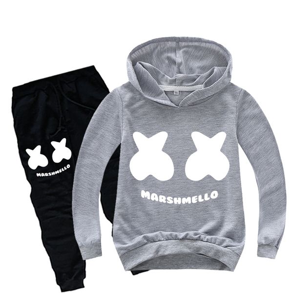 

2020new style children's wear hanshi marshmello cotton candy dj multi color sweater + leggings 0231-1, White