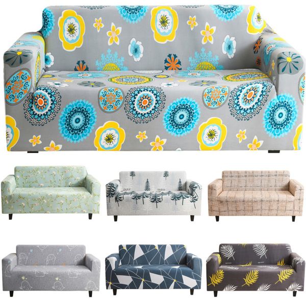 

lovely flower leaves stretch sofa cover slipcovers elastic all-inclusive couch case loveseat armchair l-style sofa case