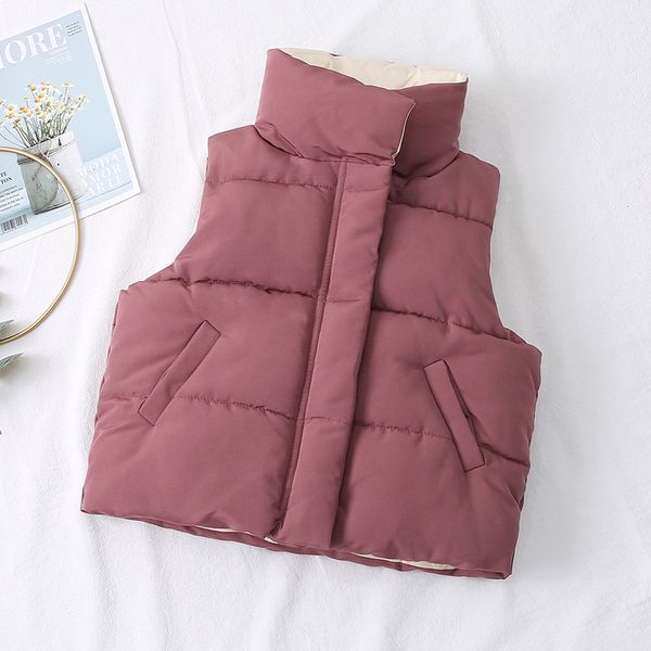 

winter girls vest jackets 2019 autumn thicken vest girls warm boys vests coat parka high neck children vests coats kids parkas, Blue