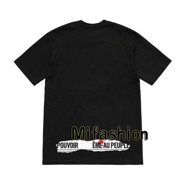 

19ss USA High Quality Summer Box Logo News Headline Tee Skateboard Mens designer t shirt Women Street Luxury Casual T-shirt