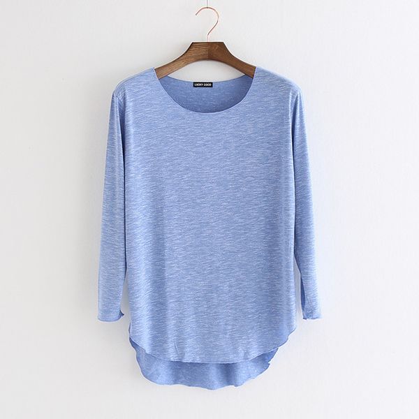 

хлопковая футболка femme harajuku футболка с длинным рукавом женская верхняя одежда fashion blusa свободная футболка camiseta mujer, White