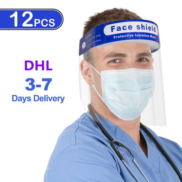 

face shield protect eyes and face with clear open protective film elastic band and comfort sponge, windproof dustproof anti-spitting