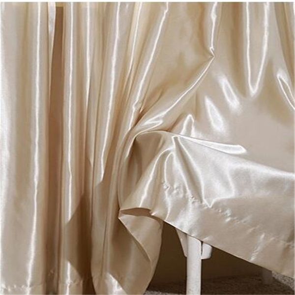

solid color white artificial silk with cloth lining curtains modern minimalist semi-shading door curtain beauty salon partition