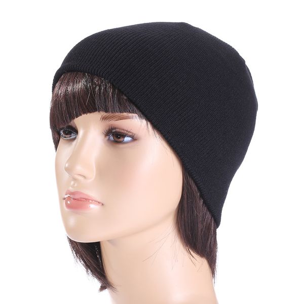 

19 new hat cotton blends solid warm soft hip hop knitted hats women winter caps men's skullies beanies for girl wholesale