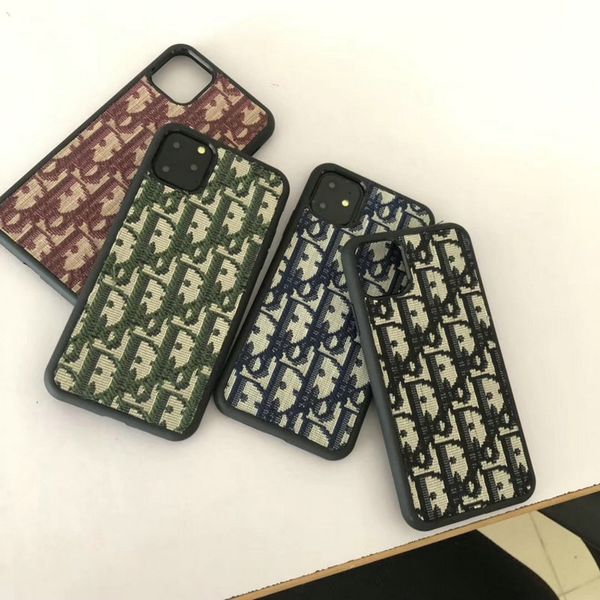 

Embroidered letter d phone ca e for iphone x max xr x 7 7plu 8 8plu 6 6plu 11 11pro max hard back cover brand de ign