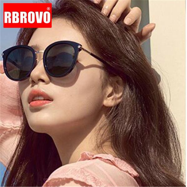 

rbrovo 2019 fashion women sunglasses brand designer eyeglasses men vintage shopping street beat oculos de sol gafas uv400, White;black