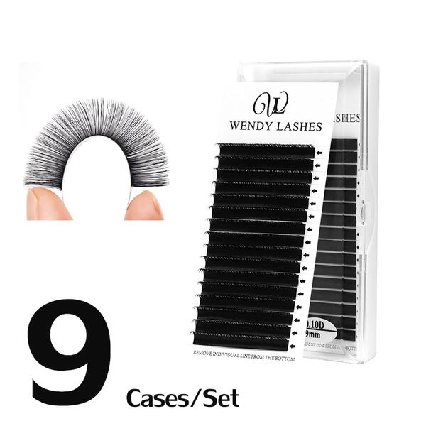 

9 cases/lot eyelash extensions handmade false eyelashes grafting natural long eye fake eyelas extensions makeup false lashes