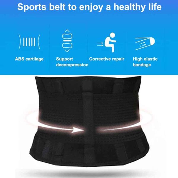 

women men training adjustable supporting back body shaper gym easy wear weight loss sweat wrap abdominal workout waist trimmer, Black;gray