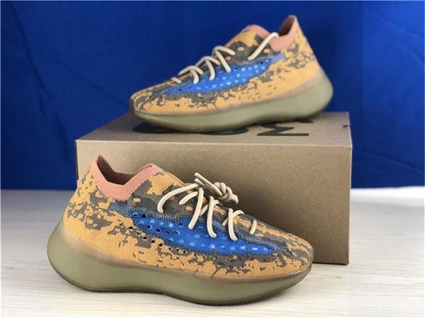 

new release originals 380 blue oat q47306 reflective alien men women running shoes kanye west authentic sports sneakers with box