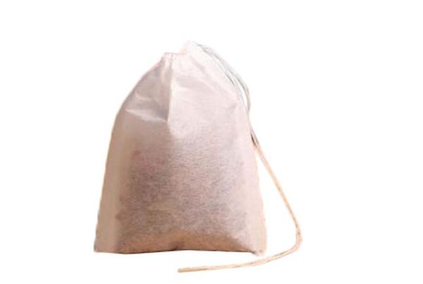 6*8cm Unbleached Tea Filters Wood Pulp Teabags Paper Drawstring Brown White Color Tea bag Free shipping