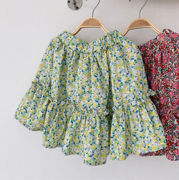 

2020 korea style baby girls floral skirt ruffles summer kids girls skirts 1-6 years