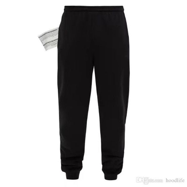 

19fw track cotton pants fashion street skateboard men casual trousers sport breathable pants sweatpants hflskz134, Black