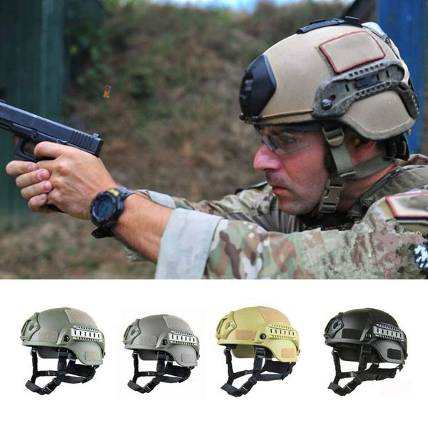 

tactical fast helmet for outdoor sports adjustable abs helmet with side rails