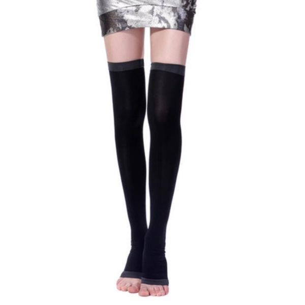 

designer tights socks underwear 480d sleep hosiery thin leg hosiery thin leg open toe pressure hosiery amazon foreign trade, Black;white