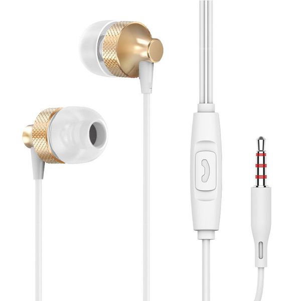 

Universal Metal 3.5mm Stereo In-Ear Wired Earphones Noise Cancelling Headphone Handsfree HIFI Gaming Headset With Mic Volume Control Earbuds