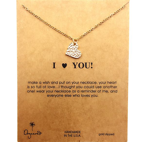 

fashion pendant necklaces personality golden creative love heart alloy clavicle short necklace, Silver