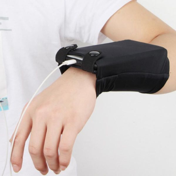 

outdoor jogging nylon lycra wrist bag for 7 inch mobile phone daily snap design