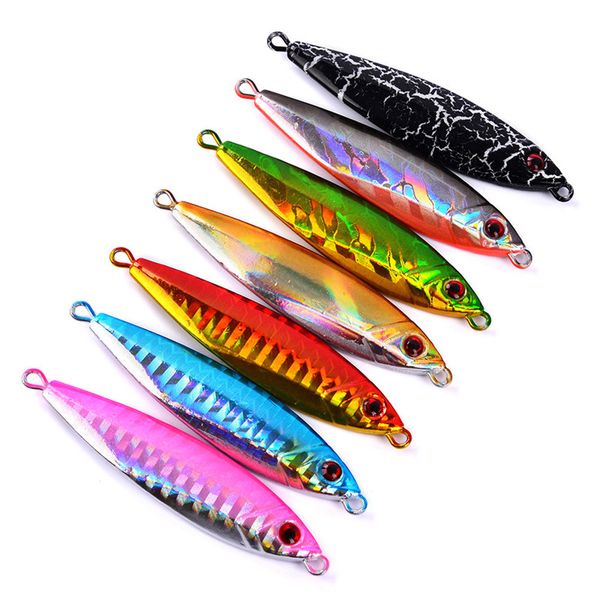 

2018 proberos 22g 6.5cm jigging lure pesca metal sequins lures bait jigs saltwater road sub lure fishing sizzling bait